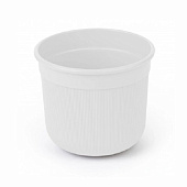 Горшок цветочный Сканди 1л с дренажной вставкой, белый