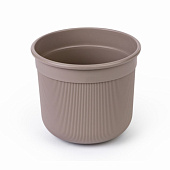 Горшок цветочный Сканди 1л с дренажной вставкой, какао