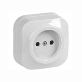 Розетка Glory без заземления, защитной крышки и шторок 10А РС20-2-ХБ белый IEK
