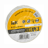 Изолента 0,13х15мм Mixtape 3 белая 20м IEK