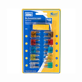 Предохранители мини 10шт с пинцетом Kraft