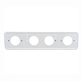 Рамка для номера металл, белая с порошков. покрытием, без надписи, под болт, Skyway