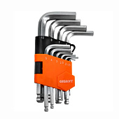 Набор г-образных шестигранных шаровых ключей 10шт 1,5-10мм Gigant grf-122