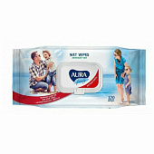 Салфетки влажные антибактериальные Aura Family 120шт. 77350