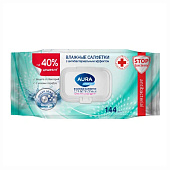 Салфетки влажные антибактериальные Aura Family 144шт. 33541