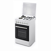 Плита OPTIMA 50х60см 2 газ+2 электро FS-1256 белая