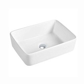 Раковина GR-3016GM 480х370х135мм  серебро, белая внутри