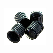 Набор колпачков черных пластиковых для ниппеля колеса, 4 шт., MasterProf (арт. 18752484)