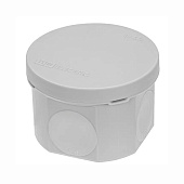 Распаячная коробка, двухкомпонентная, ОП D70х50 мм, IP66, 4 вх., серая, инд. штрихкод TDM