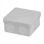 Распаячная коробка, двухкомпонентная, ОП 80х80х40 мм, IP66, 8 вх., серая, инд. штрихкод TDM