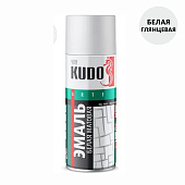 Эмаль универсальная белая глянцевая 520мл Kudo KU-1001
