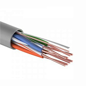Кабель U/UTP (UTP) 4PR 24AWG CAT5e PVC Indoor информационный витая пара серый (0,48мм медь)