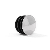 Торцевые заглушки для перекладины Larvij, 20x25 мм, хром / черный, 2 шт., L9702CH