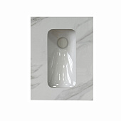 Чаша генуя с встроенным керамическим коленом белый мрамор 600х450х240мм RD-SP50WM