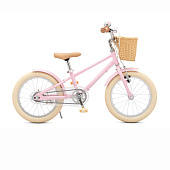 Велосипед 16" S560 детский, розовый, с корзиной, нагр. до 60кг, рама 9.2", белые колеса