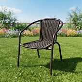 Стул ротанг на металлокаркасе GTS-276C, цвет коричневый